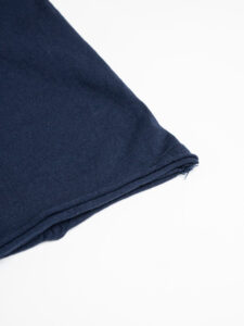 BL11 T-shirt in cotone con dettagli sulla manica sinistra BASIC Blu (1)