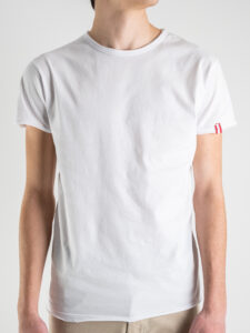 BL11 T-shirt in cotone con dettagli sulla manica sinistra BASIC Blu (9)