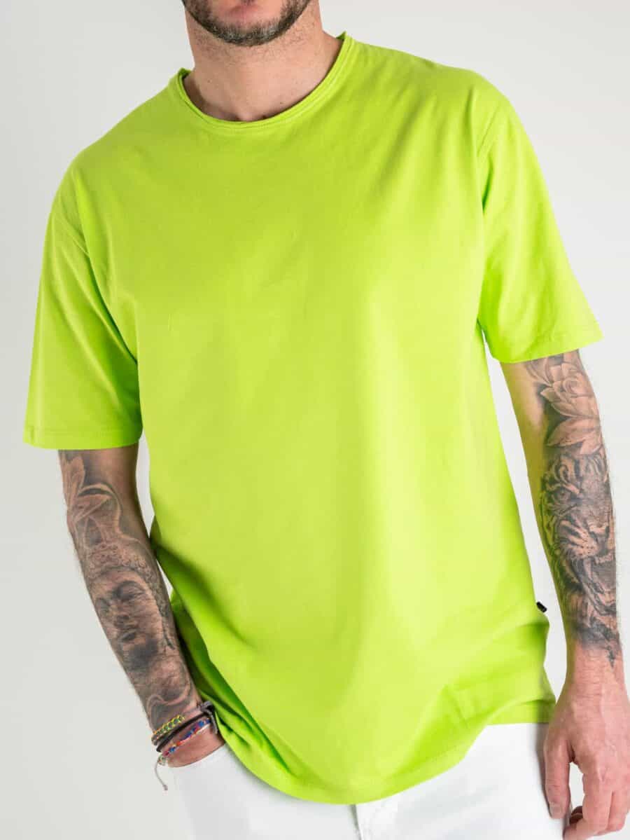 GIANNI LUPO T-shirt in cotone basica GL893F verde fluo