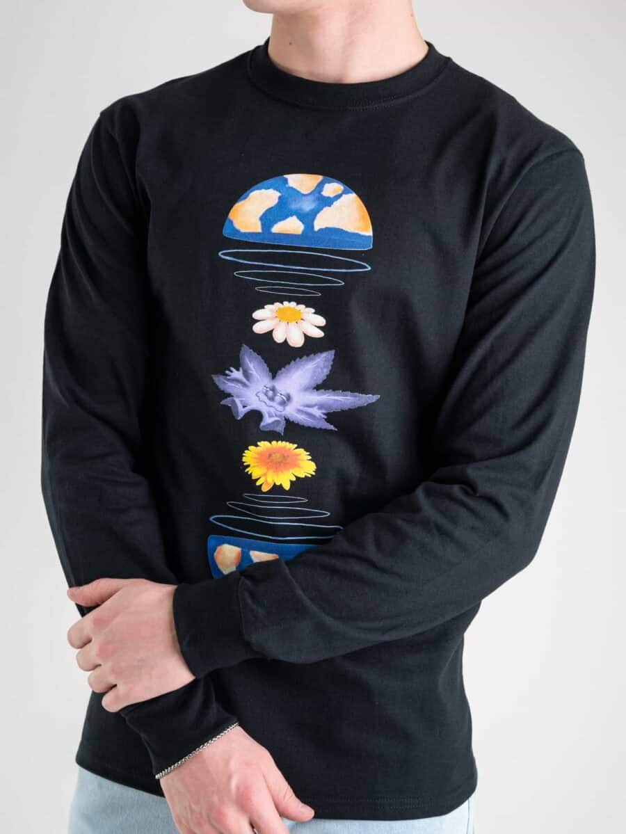 HUF We are the world L/S tee TS01853 black