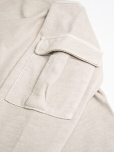 ONLY&SONS Felpa garzata con cappuccio e tasca sulla manica KOLTON 22021745 Silver lining (6)