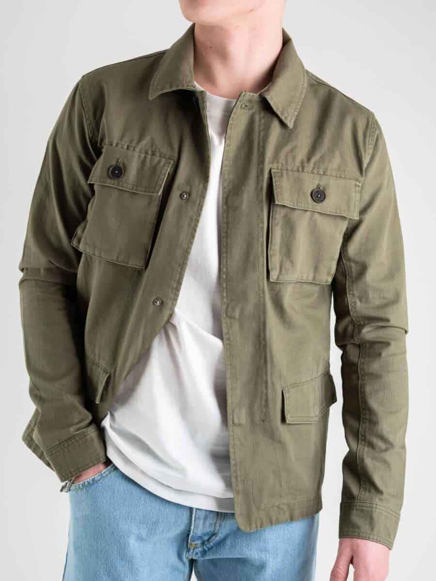 ONLY&SONS Giacchetta sahariana spigata con tasche e bottoni a pressione WARNER 22021445 Verde