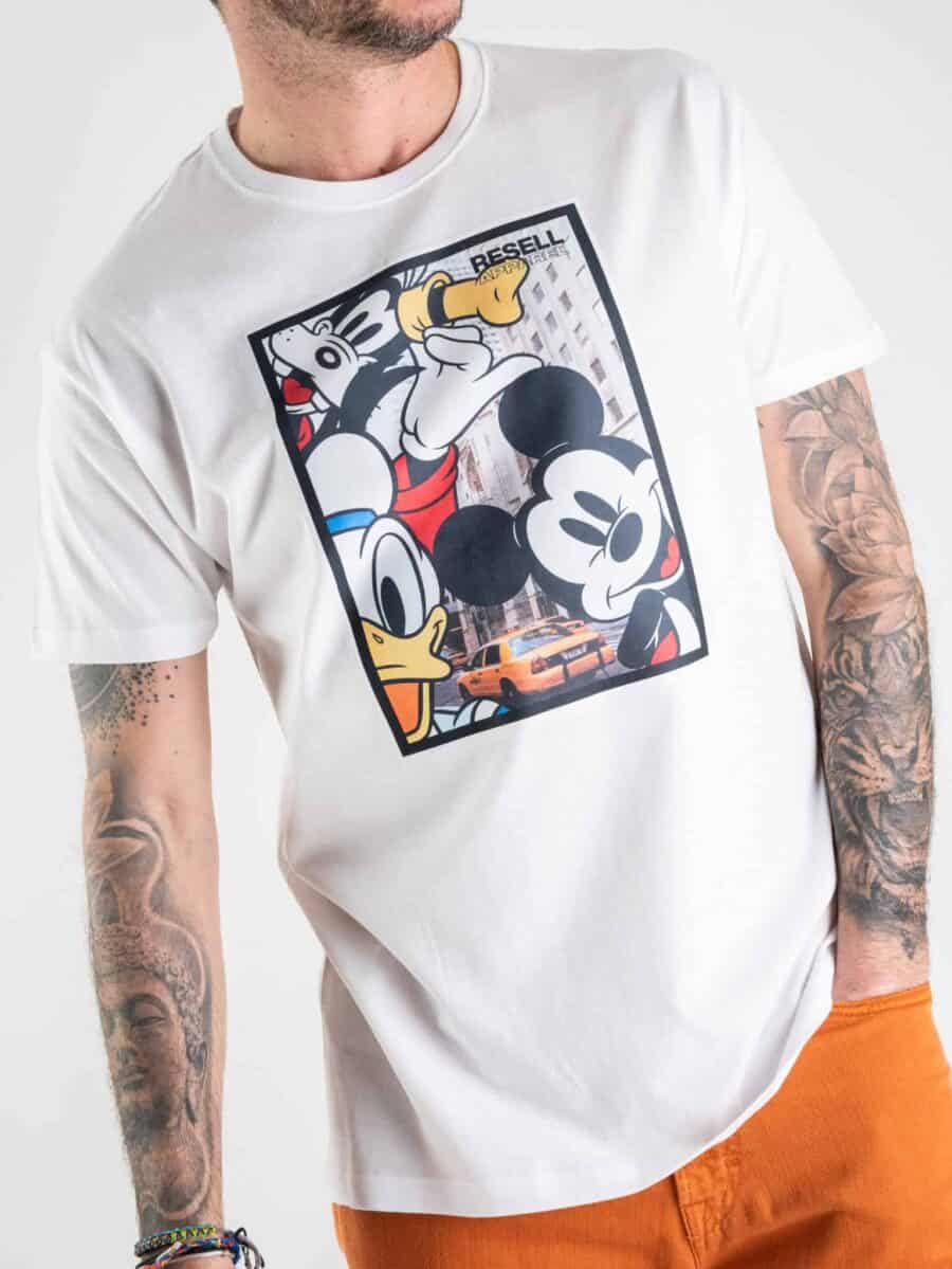 RESELL T-shirt in cotone con stampa DISNEY 94