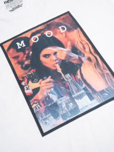 RESELL T-shirt in cotone con stampa Kendall Jenner 127 bianco1