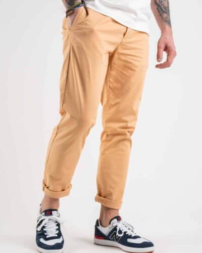 ALTATENSIONE Pantalone chinos leggero basico in cotone 5 tasche 2128 LAMPO Melone 3 Nuovi Arrivi