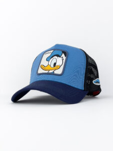CAPSLAB Cappellino azzurro con becca blu patch stampa looney tunes DONALD2