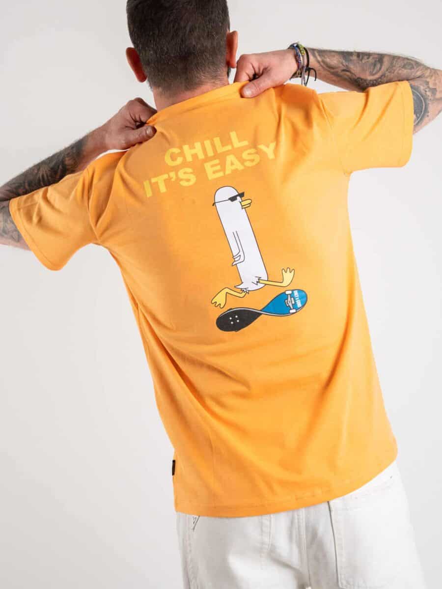 ONLY&SONS T-shirt con stampa chill skate fronte e retro ISAC 22023039 Papaya