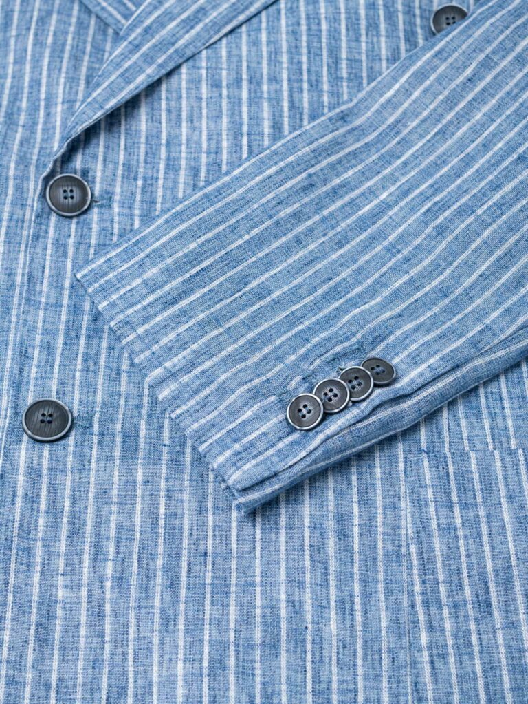 OVER D Giacca da abito doppio petto fantasia rigata G13 Denim 16 OVER-D OVER-D Giacca doppio petto fantasia rigata G13 Denim