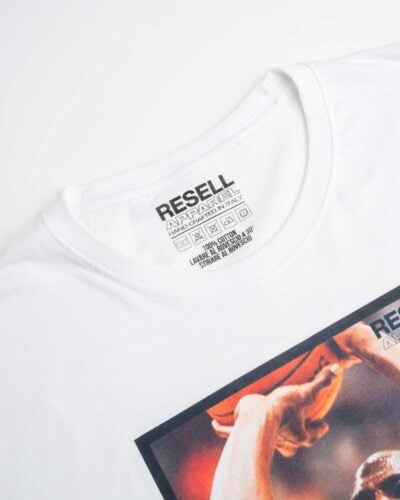 RESELL T shirt in cotone con stampa BULLS 270 bianco 1 RESELL APPAREL RESELL T-shirt in cotone con stampa BULLS Jordan 270 bianco