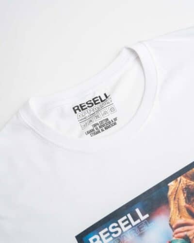 RESELL T shirt in cotone con stampa MARADONA 284 Bianco 1 RESELL APPAREL RESELL T-shirt in cotone con stampa MARADONA 284 Bianco