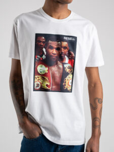 RESELL T-shirt in cotone con stampa TYSON 273 bianco (5)
