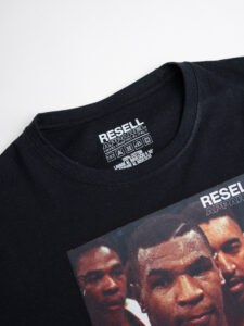 RESELL T-shirt in cotone con stampa TYSON 273 nero (2)