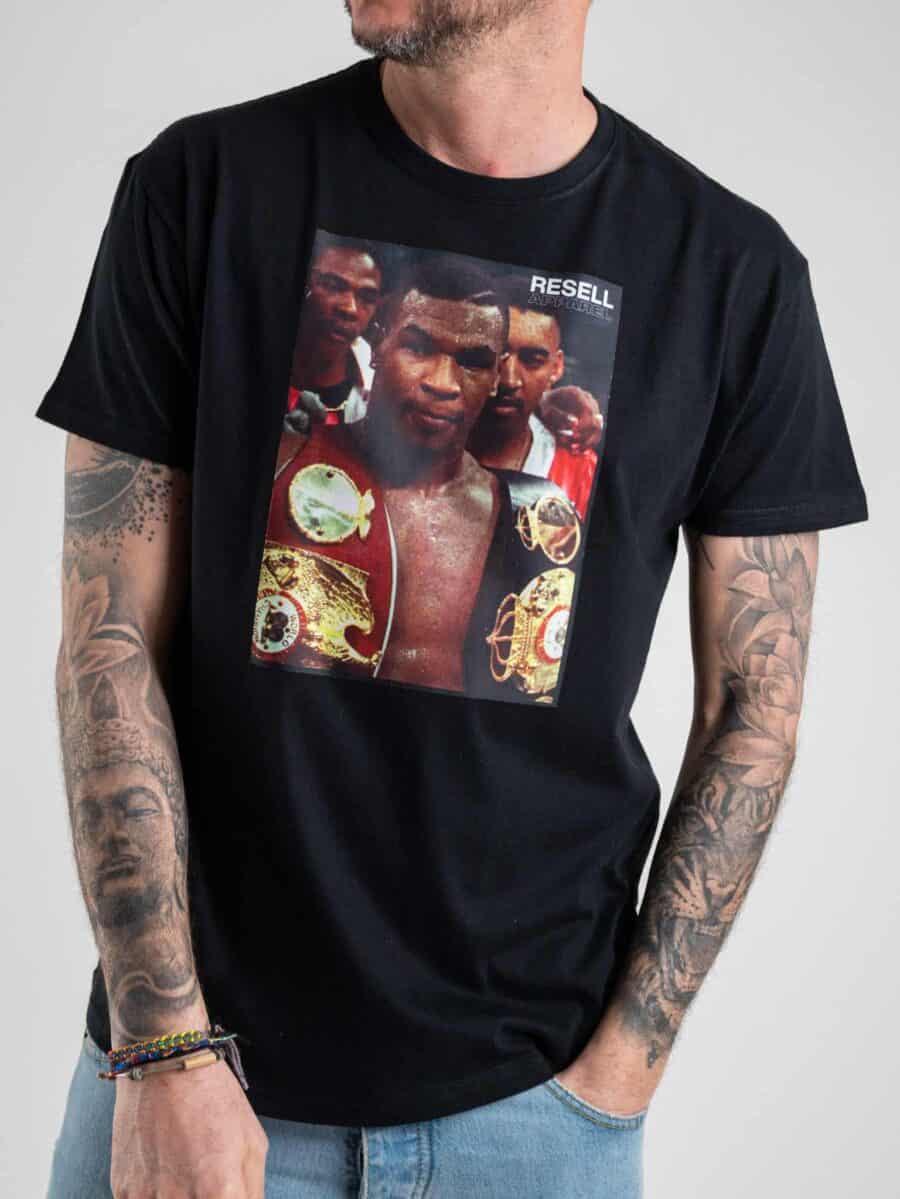 RESELL T-shirt in cotone con stampa TYSON 273 nero