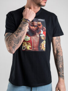 RESELL T-shirt in cotone con stampa TYSON 273 nero (5)