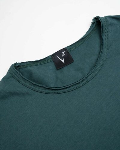 V2 T shirt in cotone con taschino stampa COCKTAIL 16 verde 2 V2 V2 T-shirt in cotone con taschino stampa COCKTAIL 16 Verde