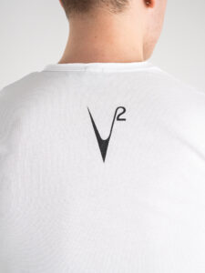 V2 T-shirt in cotone con taschino stampa FRUTTA E DOLCI bianca (8)