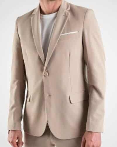 ALEANDRO LA CORTE Giacca leggera da abito slim fit MILK Beige 11 ALEANDRO LA CORTE ALEANDRO LA CORTE Giacca leggera slim fit MILK Beige