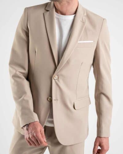 ALEANDRO LA CORTE Giacca leggera da abito slim fit MILK Beige 12 Nuovi Arrivi