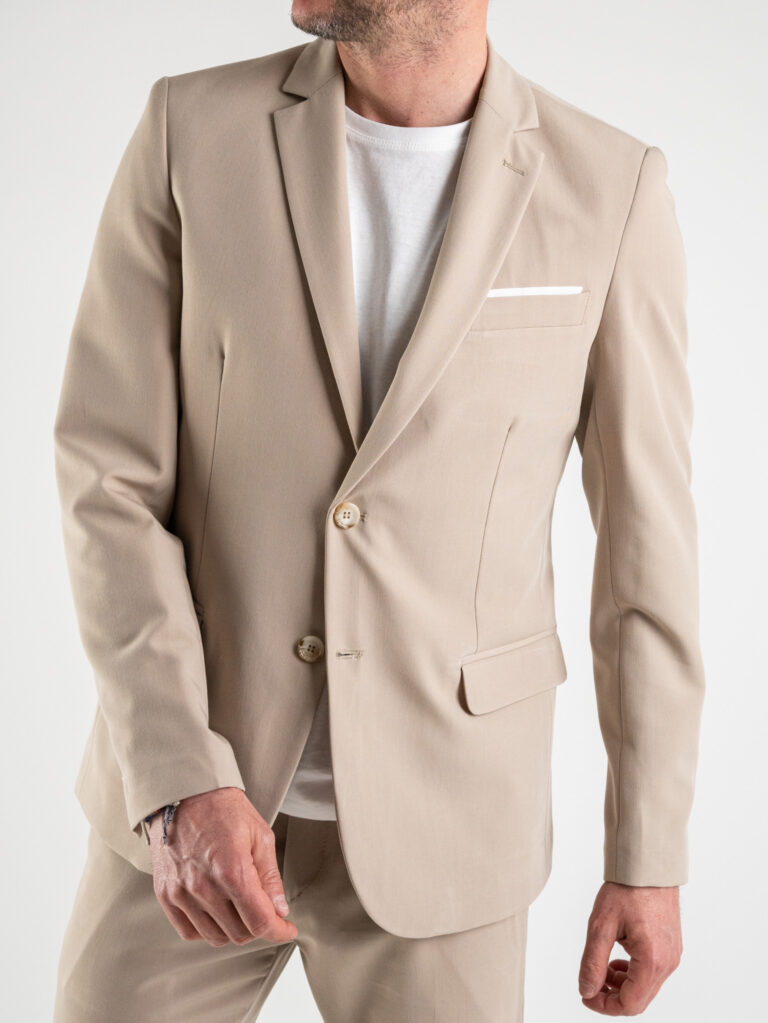 ALEANDRO LA CORTE Giacca leggera da abito slim fit MILK Beige 12 ALEANDRO LA CORTE ALEANDRO LA CORTE Giacca leggera slim fit MILK Beige