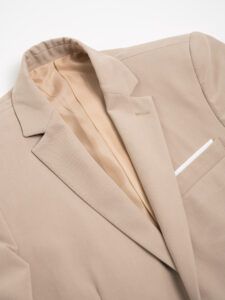 ALEANDRO LA CORTE Giacca leggera da abito slim fit MILK Beige (3)