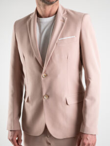 ALEANDRO LA CORTE Giacca leggera da abito slim fit MILK Rosa (11)
