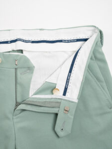 ALEANDRO LA CORTE Pantalone leggero da abito slim fit MILK Acquamarina (4)