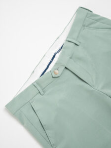 ALEANDRO LA CORTE Pantalone leggero da abito slim fit MILK Acquamarina (5)