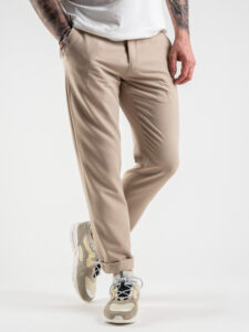 ALEANDRO LA CORTE Pantalone leggero da abito slim fit MILK Beige (1)