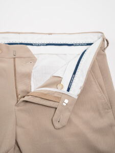 ALEANDRO LA CORTE Pantalone leggero da abito slim fit MILK Beige (5)