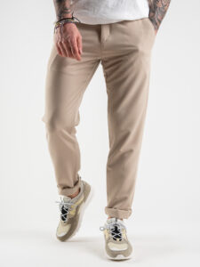 ALEANDRO LA CORTE Pantalone leggero da abito slim fit MILK Beige (7)