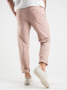 ALEANDRO LA CORTE Pantalone leggero da abito slim fit MILK Rosa (4)
