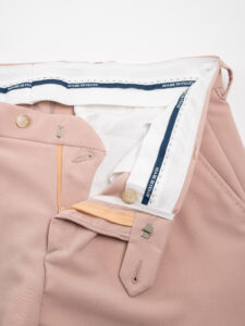 ALEANDRO LA CORTE Pantalone leggero da abito slim fit MILK Rosa (5)