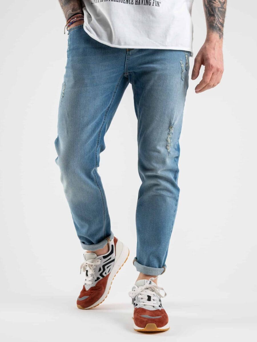 ALTATENSIONE Jeans con piccole rotture BENIGNI Azzurro