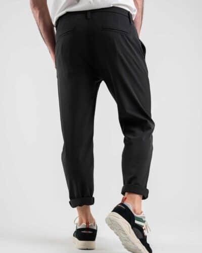 BLACK SUNDAY Pantalone in poliviscosa leggero e morbido con cintura BS2201 Nero 5 BLACK SUNDAY BLACK SUNDAY Pantalone basico con cintura BS/2201 Nero