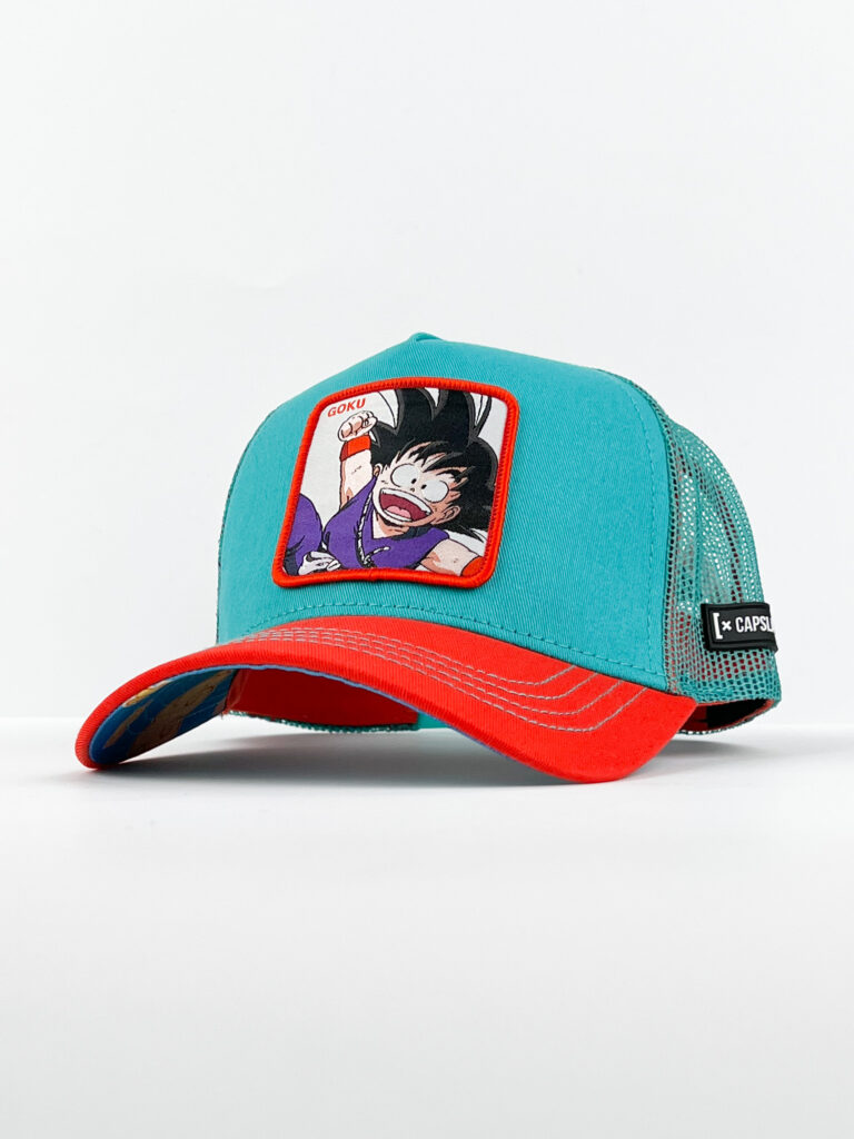 CAPSLAB Cappellino Dragon ball con stampa patch GOKU Bambino Acquamarina1 CAPSLAB CAPSLAB Cappellino Acquamarina Dragon ball con stampa patch GOKU Bambino