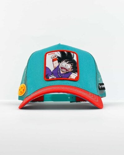 CAPSLAB Cappellino Dragon ball con stampa patch GOKU Bambino Acquamarina2 CAPSLAB CAPSLAB Cappellino Acquamarina Dragon ball con stampa patch GOKU Bambino