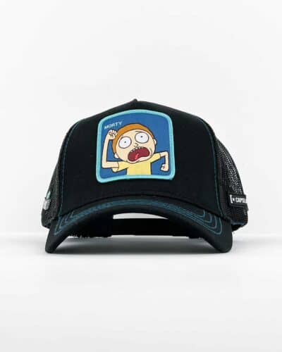 CAPSLAB Cappellino Rick and Morty con patch MORTHY Nero2 CAPSLAB CAPSLAB Cappellino nero Rick and Morty con patch azzurra MORTHY