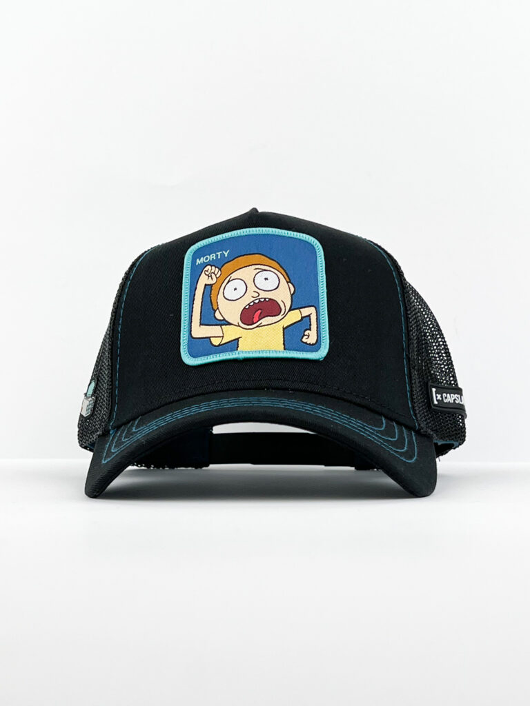 CAPSLAB Cappellino Rick and Morty con patch MORTHY Nero2 CAPSLAB CAPSLAB Cappellino nero Rick and Morty con patch azzurra MORTHY