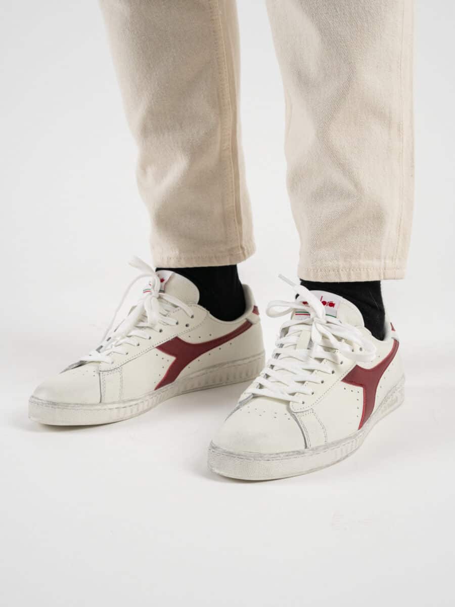 DIADORA Game L Low Waxed White/Red Pepper