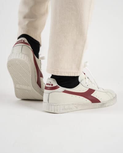 DIADORA Game L Low Waxed WhiteRed Pepper2 DIADORA DIADORA Game L Low Waxed White/Red Pepper