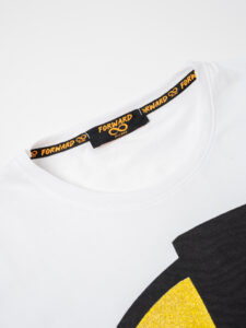 FORWARD MILANO T-shirt con stampa smile glitterato X16-100 Bianca (1)