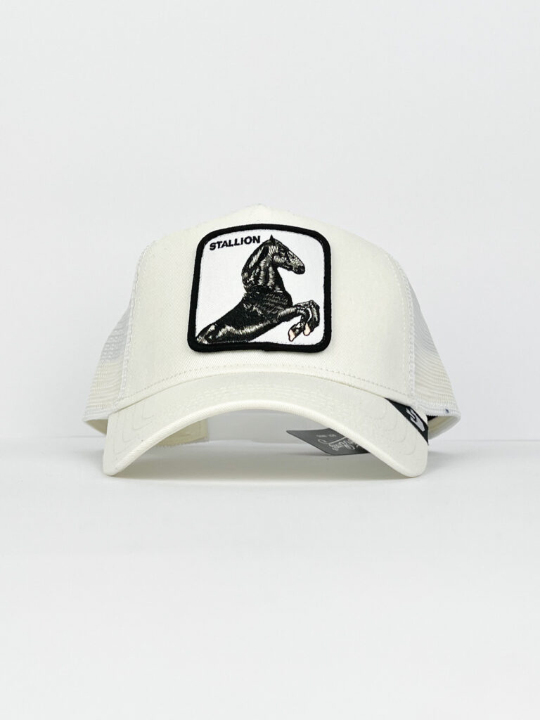 GOORIN BROS Cappellino bianco con patch bianca stampa stallone STALLION - immagine 2