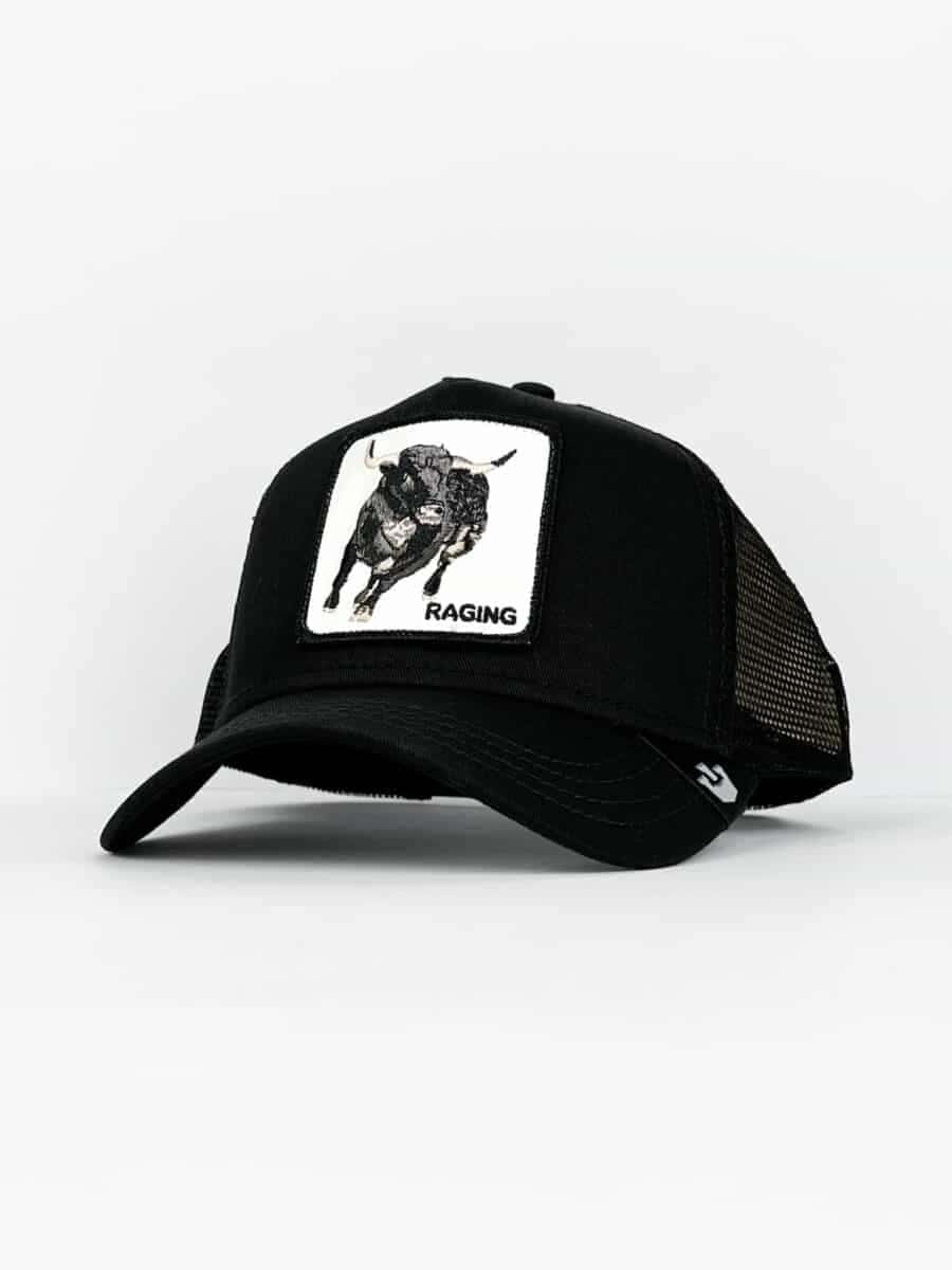 GOORIN BROS Cappellino nero con patch bianca stampa Toro RAGING
