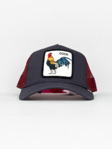 GOORIN BROS Cappellino con patch stampa gallo COCK Blu:Bordeaux2