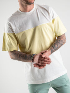 ONLY&SONS T-shirt in cotone bicolore GABRIEL 22022631 Star White (2)