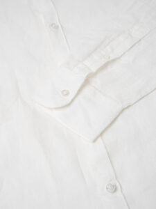 OVER-D Camicia in lino con collo coreana C08 Bianco (1)