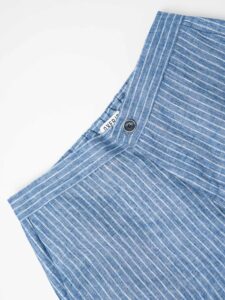 OVER-D Pantalone da abito in cotone leggero fantasia rigata P33 Denim (3)