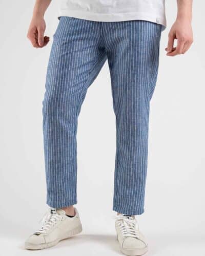 OVER D Pantalone da abito in cotone leggero fantasia rigata P33 Denim 4 OVER-D OVER-D Pantalone in cotone leggero fantasia rigata P33 Denim