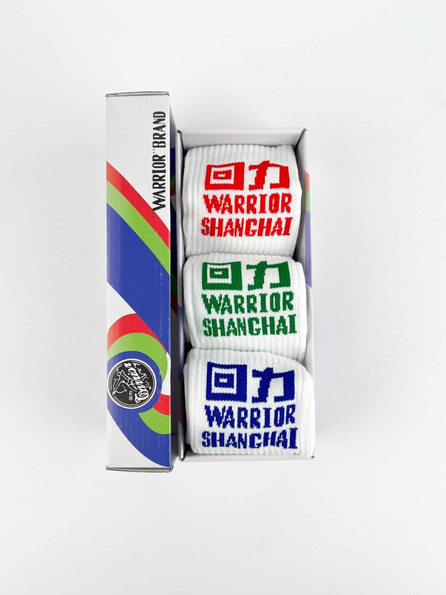 WARRIOR SHANGHAI Pack 3 calze in spugna alta Red/Blue/Green