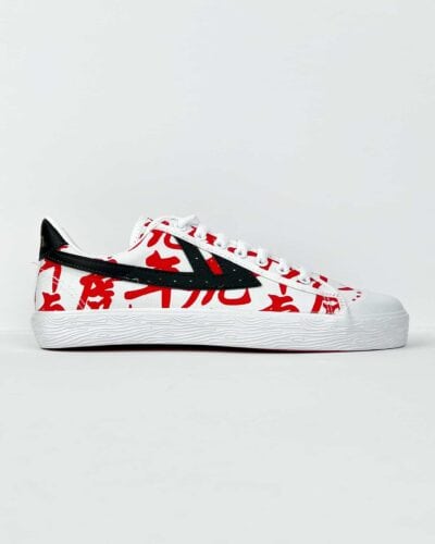 WARRIOR SHANGHAI Sneakers in tessuto con logo laterale WB1 WhiteBlackRed0 Nuovi Arrivi